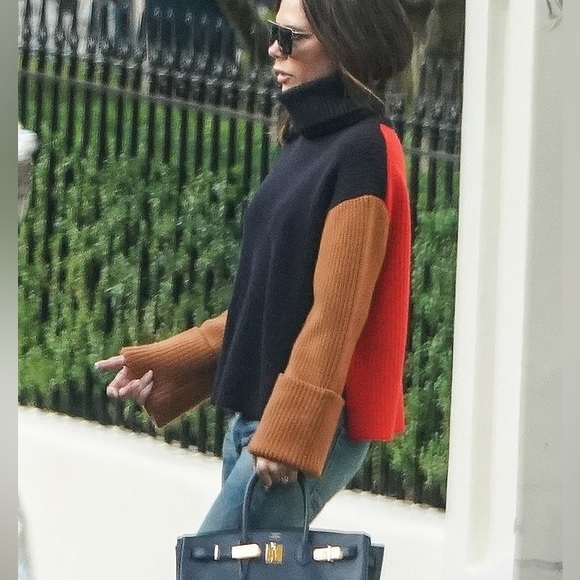 Colorblock chunky knit sweater - Picture 8 of 9